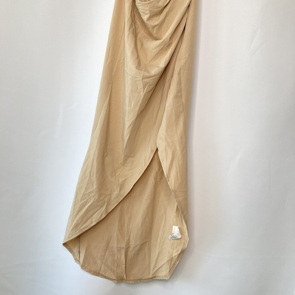 PrettyLittleThing Stone Strappy Cut Out Knotted Skirt Midaxi Dress Size 2 - Picture 4 of 15